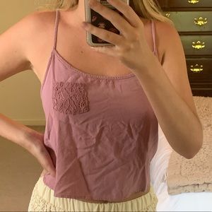 Mauve flowy tank top